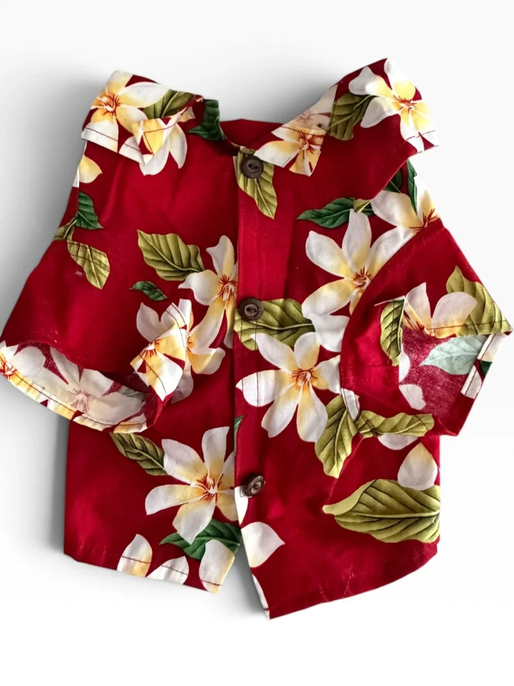 NWOT Floral Plumeria Hawaiian Aloha Button Down Shirt